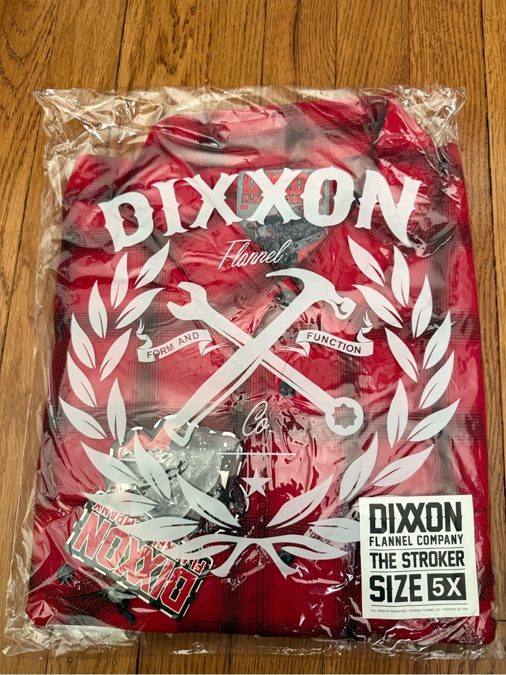 DIXXON The Stroker Red and Black Plaid Flannel Shirt - Size 5X
